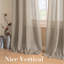 Rideaux semi-transparents avec œillets en mélange de lin - 37 po / 52 po de largeur, panneaux semi-privés et filtrant la lumière pour chambre à coucher -1267717041-1267717069