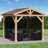 10' x 10' Meridian Pavilion Mosquito Mesh Kit  Premium Phifer UV-Resistant Mesh with Easy Glide Tracks and Full-Length Zippered Panels