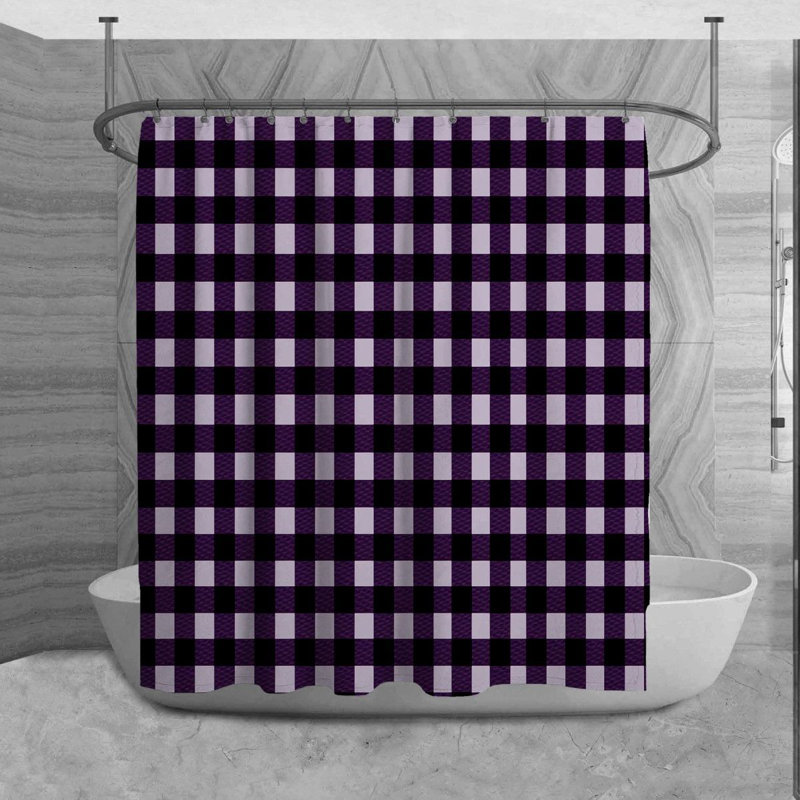 Rideau de douche Ottice Gingham, H 73 po x l 70 po