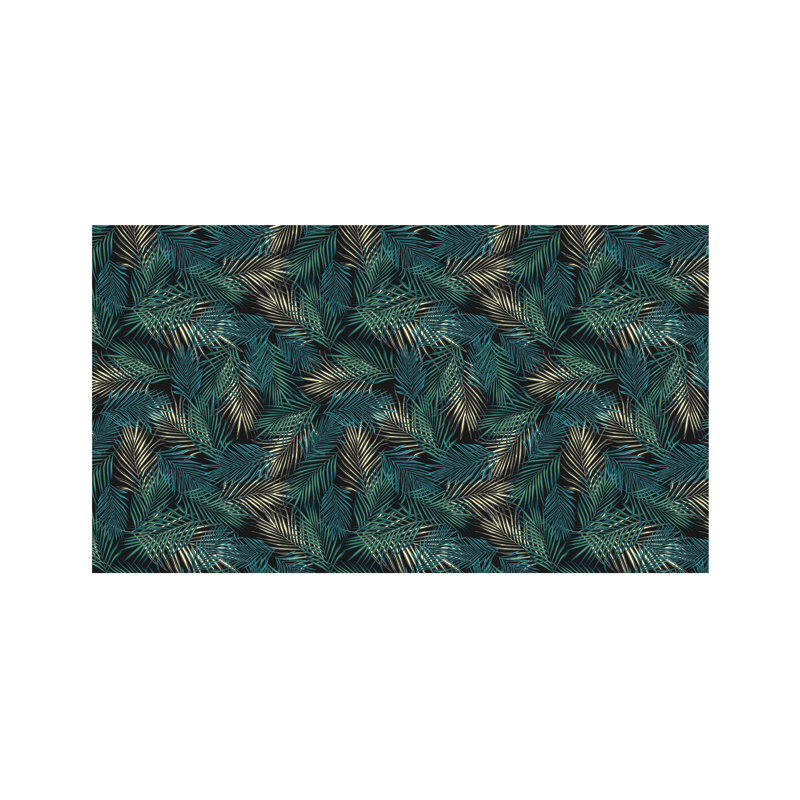 Murale feuilles de palmier tropicales, L 192 po x l 108 po