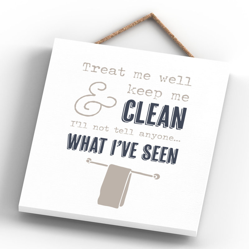 Vivid Squid Wholesale Keep Me Clean - No Frame Print on Wood