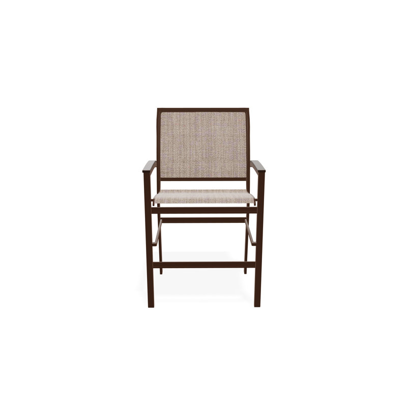 Chaise de café empilable en aluminium Bazza, Kona, Fenouil Augustine Sunbrella®
