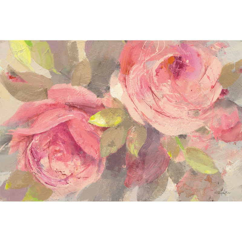 June Roses II by Albena Hristova - Wrapped Canvas Painting, 51cm H x 76cm W