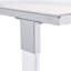 Table d'appoint en verre chromé, table de bout en acrylique, table carrée en C avec base en métal pour le salon, la chambre à coucher, le balcon, la maison et le bureau-252099081