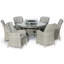 Balcom 6 - Person Wicker Patio Dining Set with Round Table , Cushions Included