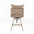Swivel Upholstered Counter Stool with Metal Frame-741420257