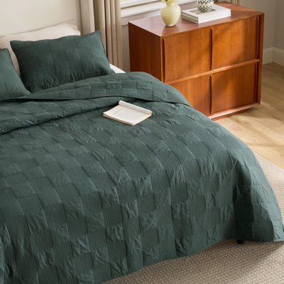 Bedsure 100% Cotton Quilt Set - Lightweight Bedspread, Cozy Bedding Coverlet 3-Piece with Pillow Shams