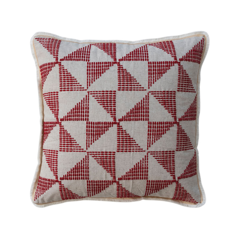 Stonewashed Cotton & Linen Triangle Pillow