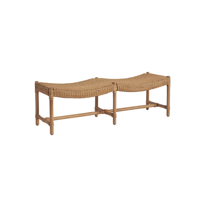 Murro Bay Natural Rattan Wicker Bench