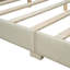 Lit plateforme tapissier grand et simple TG, lit mère et enfant, similicuir-624395597