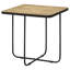 Table d'appoint en travertin et noir