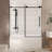 Frameless Shower Door, 1/4 "(6 Mm) Clear Tempered Glass, Explosion Proof Film, Stainless Steel Handle-115606788-115606790