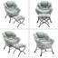 Fauteuil Lazy avec repose-pieds, fauteuil d'appoint moderne-736452321