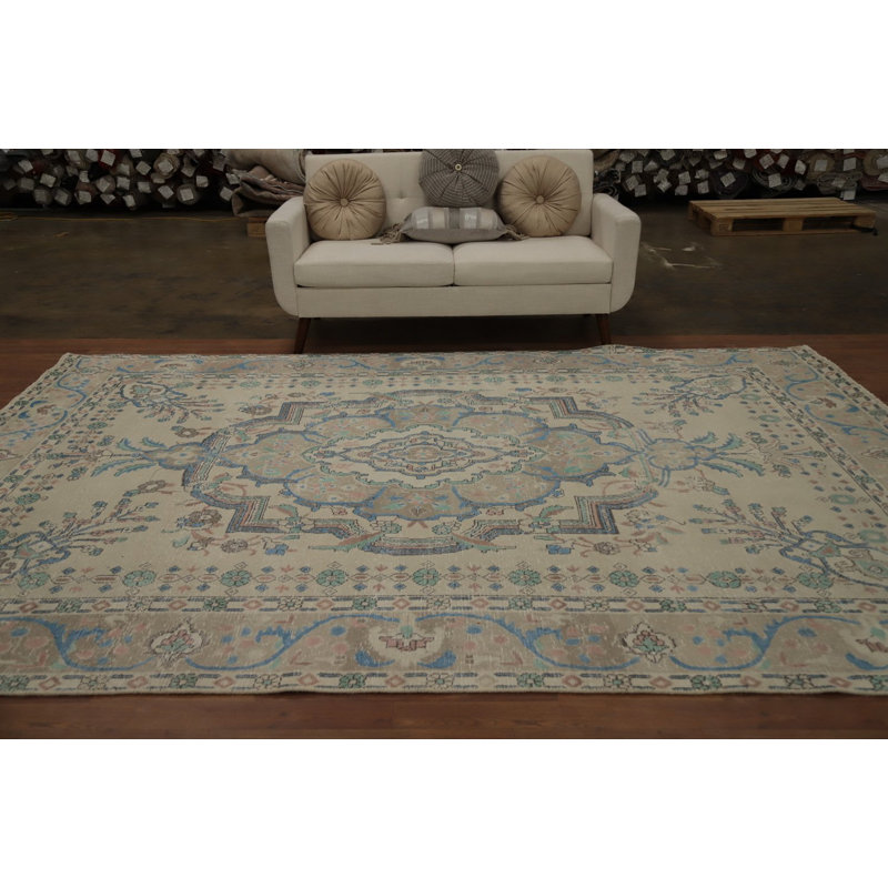 Tapis traditionnel rétro en laine 8 x 11