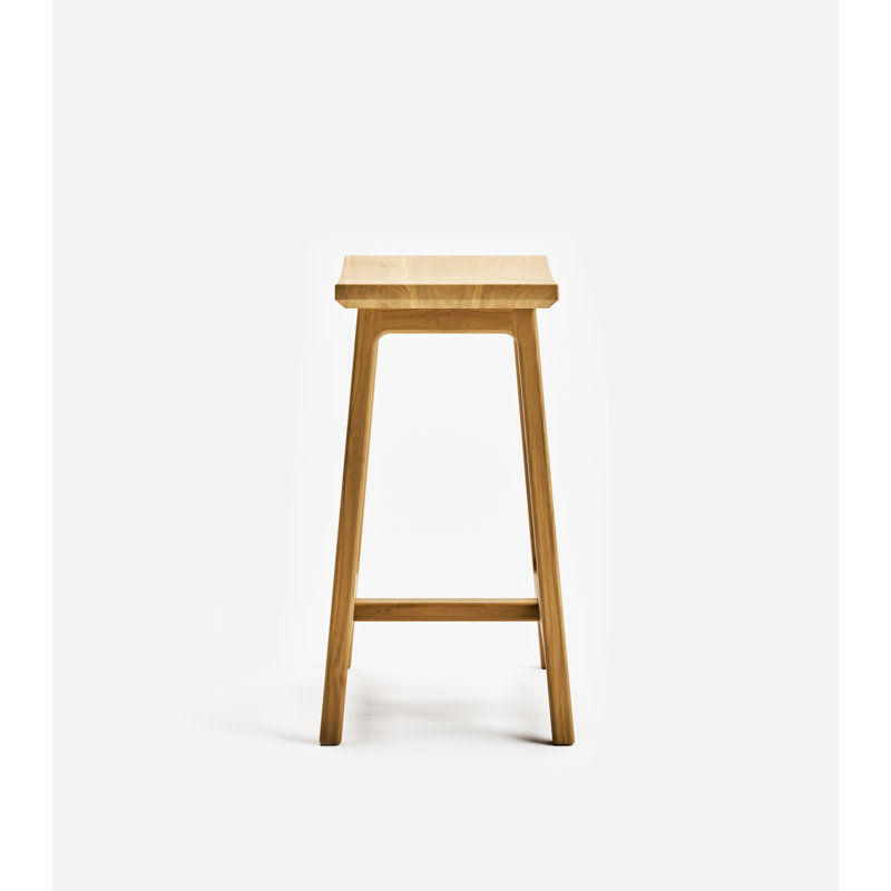 Coyotepe Solid Wood Bar Stool, Teak, Counter Stool (24" Seat Height)
