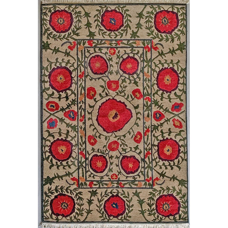 POPPIES BEIGE, Rectangle 9' x 12'