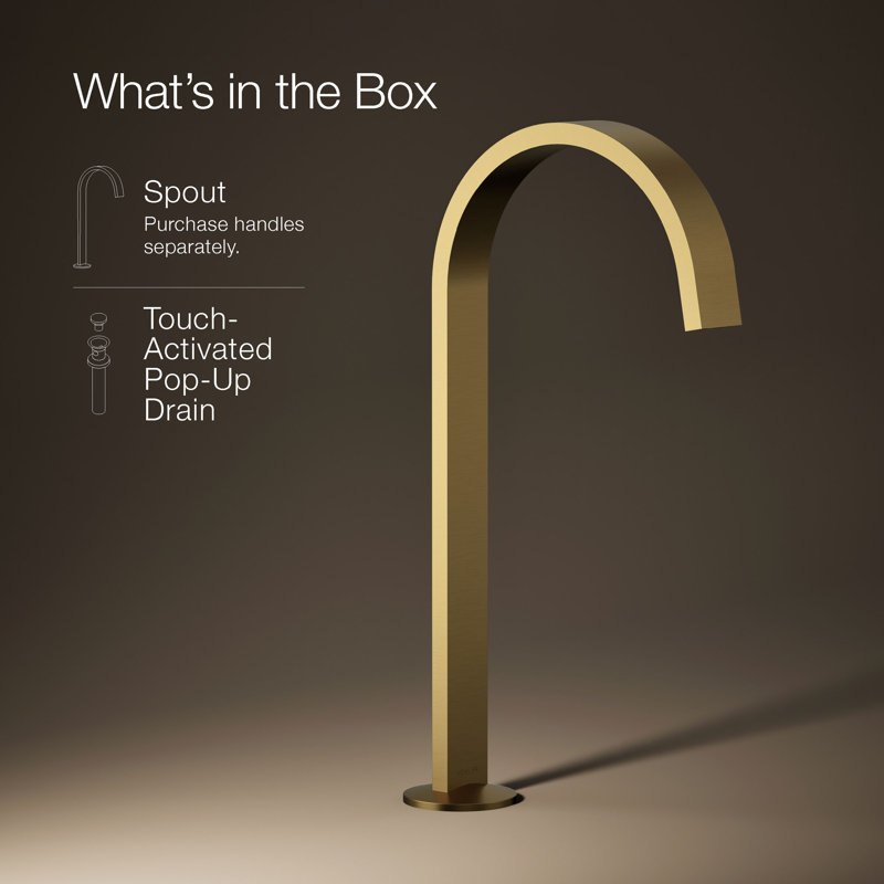 Components Bathroom Sink Spout With Ribbon Design