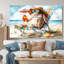 Lapin sur la plage relaxant - art mural animaux côtiers-1442170260-1537710214