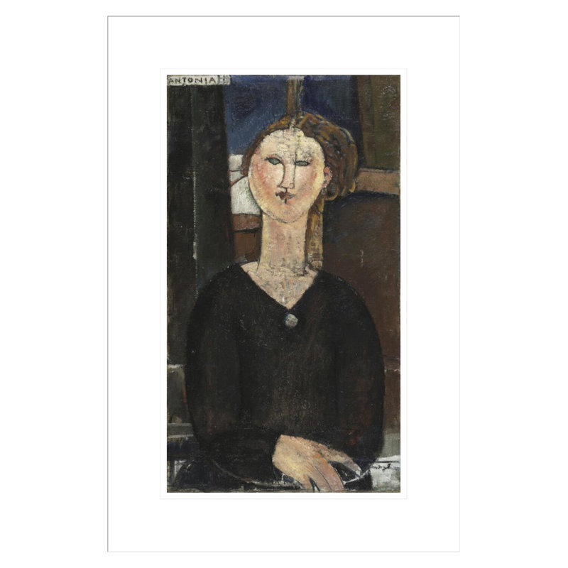 Antonia par Amedeo Modigliani - estampe numérique encadrée, H 21,75 po x l 14,72 po