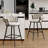 Upholstered Counter Stool With Metal Frame-986813603-986813612