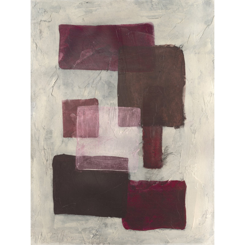Vermillion Shapes I by Michael Willett - Wrapped Canvas Print, 46 cm H x 30 cm W