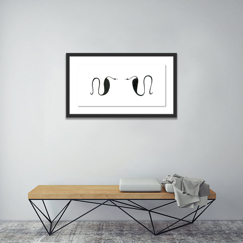 Egyptian Snake II Print by Jess Engle, Black, 38" H x 72" W x 2.5" D