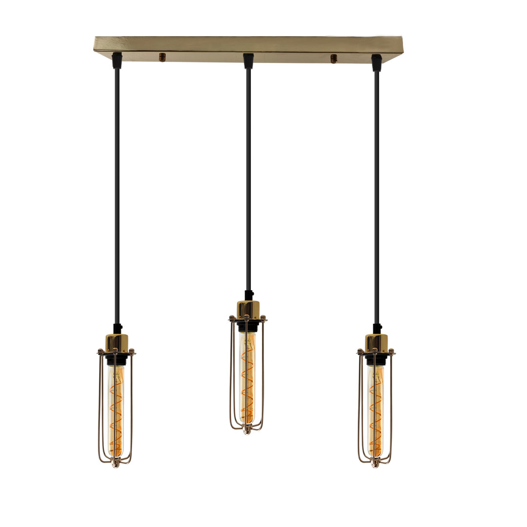 Huggins 3-Light Kitchen Island Geometric Pendant