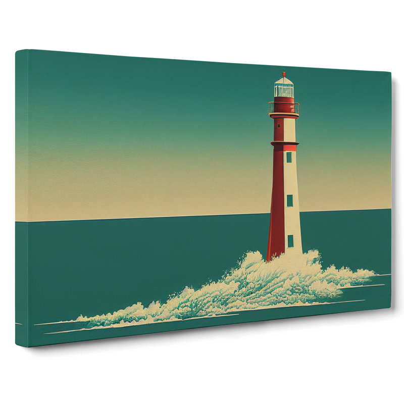 Deco Lighthouse Vol.2 - Wrapped Canvas, 50cm H x 76cm W x 3cm D