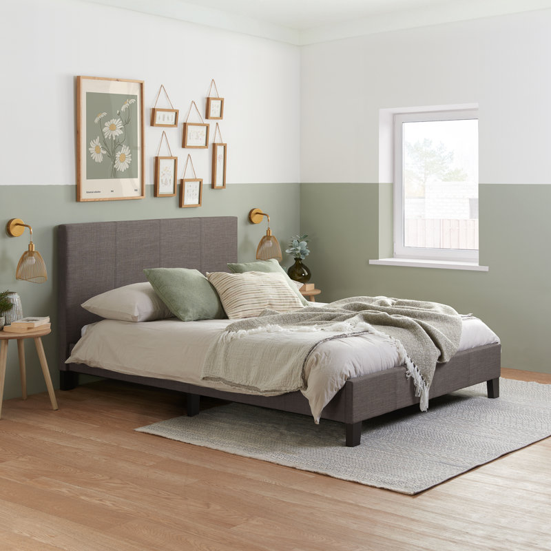 Regency Upholstered Bed Frame, Small Double (4'), Grey