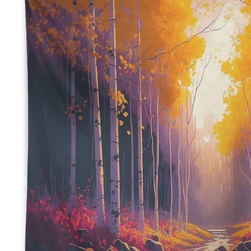 Tapisserie en polyester Golden Hour Birch Trees III, H 50 po x l 60 po