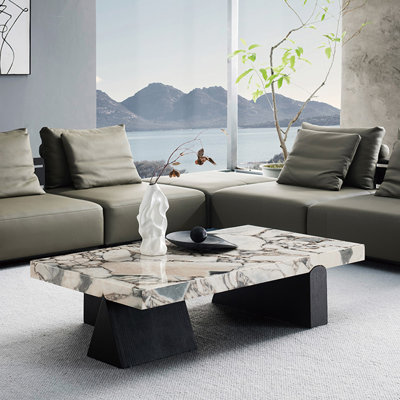 Table basse en marbre moderne moderne et luxueux