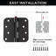 Charnière de porte - 4 po, rayon 5/8 po, paquet de 9-98450073