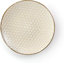 Service de table 16 pièces en grès ivoire, assiettes et bols texturés en nid d'abeille, vaisselle allant au micro-ondes et au lave-vaisselle pour un usage quotidien