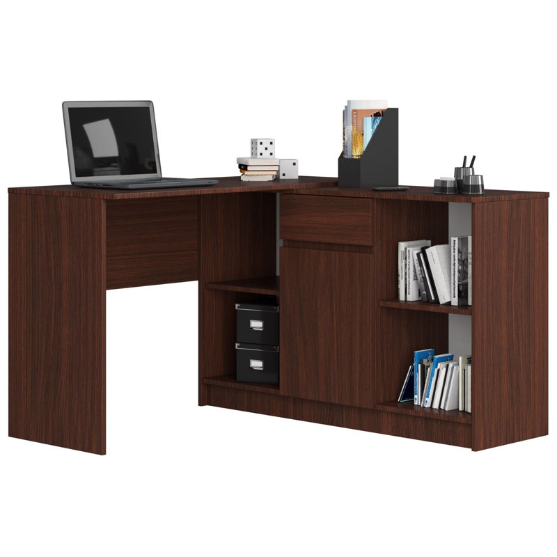 Eldur L-Shaped Computer Desk, Venge