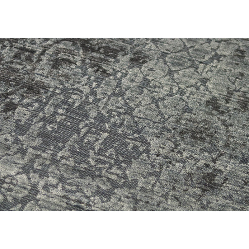 Abstract Area Rug in Dark Blue, Rectangle 7'11" x 9'10"
