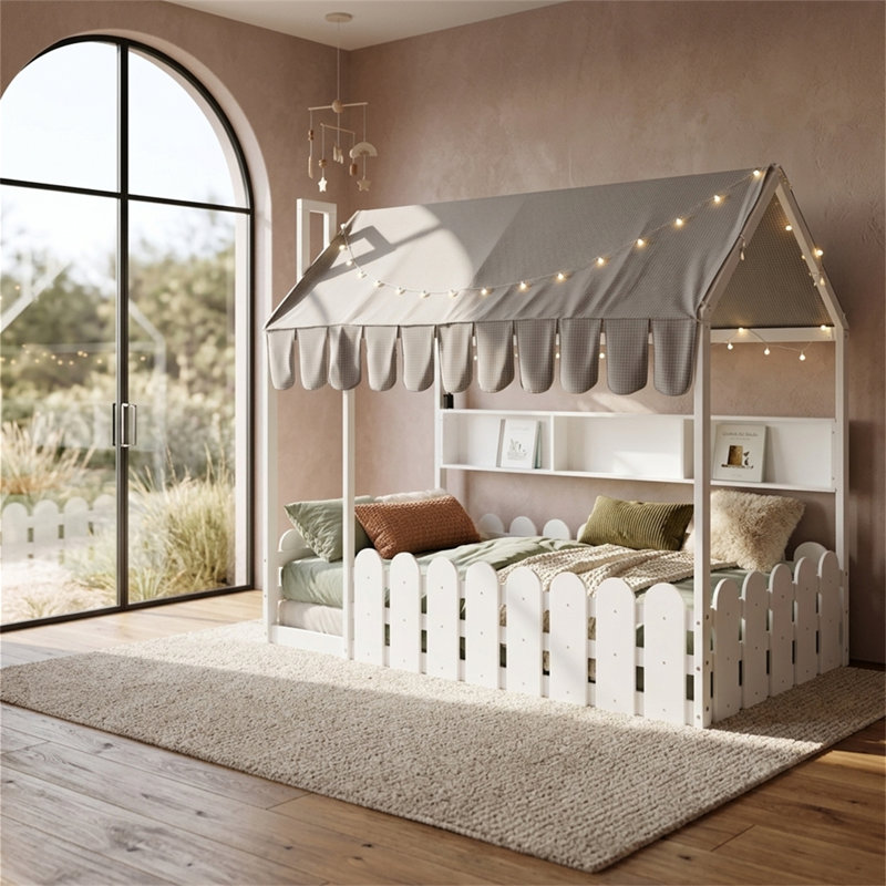 Lit simple Montessori House, Lit simple, Blanc