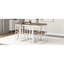 Ensemble de salle à manger en imitation marbre blanc pur 7 pièces pour 6, table de cuisine moderne compacte avec six chaises