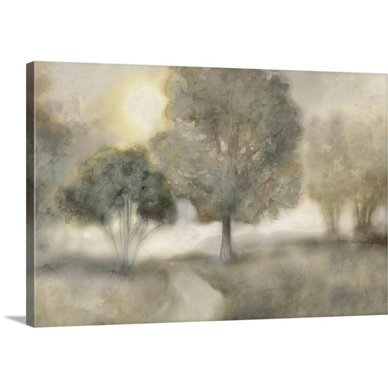 Reproduction d’art sur toile, "Foggy Field" par Edward Selkirk, Toile tendue, H 20 po x l 30 po x P 1,25 po