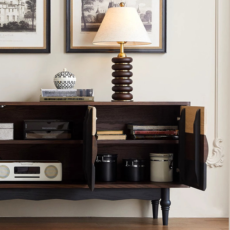 Meuble télé rétro de style français, 25.59”H x 86.61”W x 15.75”D