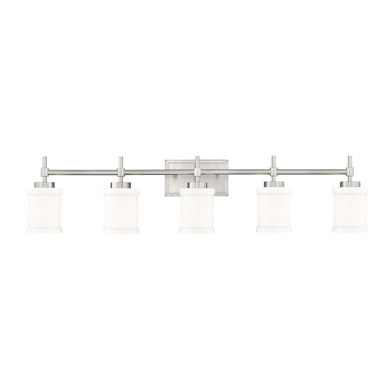 Zowie 5 Light Vanity, Brushed Nickel