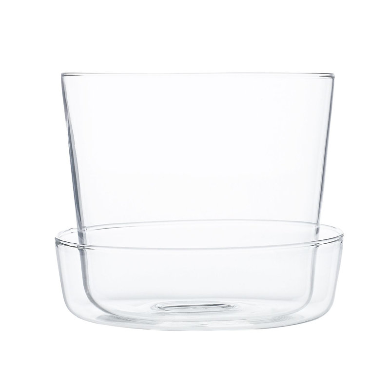 Anaveah Handmade Glass Pot Planter, 4" H x 4.75" W x 4.75" D