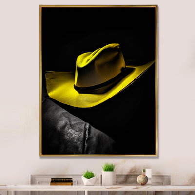 " Retro Yellow Hat On Black "