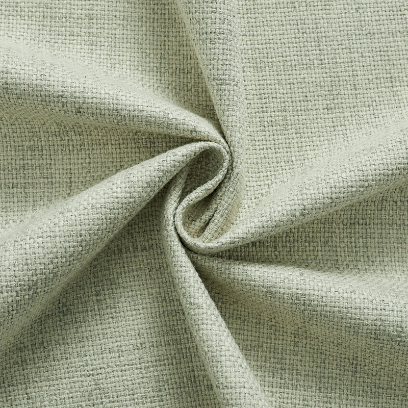 Leming 100% Polyester Burlap Blackout Curtains for Bedroom Back Tab Curtains 2 Panels Set, 52" W x 90" L, Sage Green