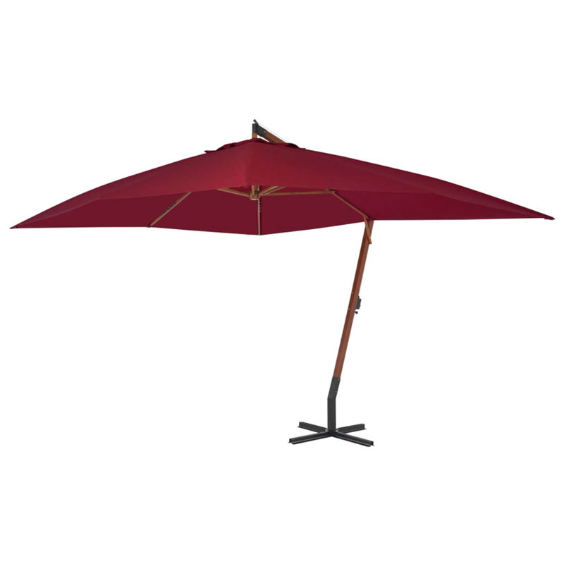 Harmoni 400cm X 300cm Rectangular Cantilever Parasol, Red