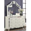 Commode à miroir Milan en bois blanc