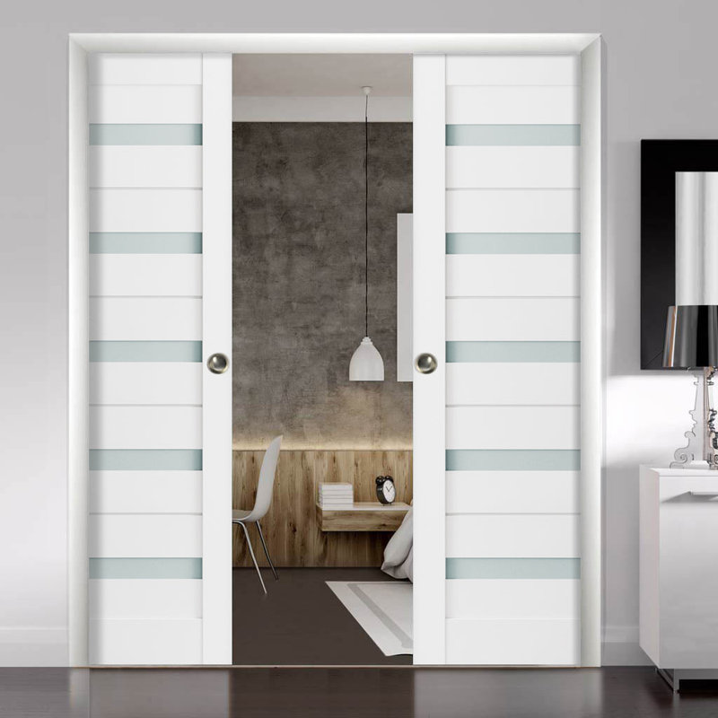 Portes de placard coulissantes en bois Quadro, 72 po x 80 po