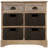 Bueno Wood  Storage Cabinet with Two Drawers and Four Classic Rattan Basket-754975427