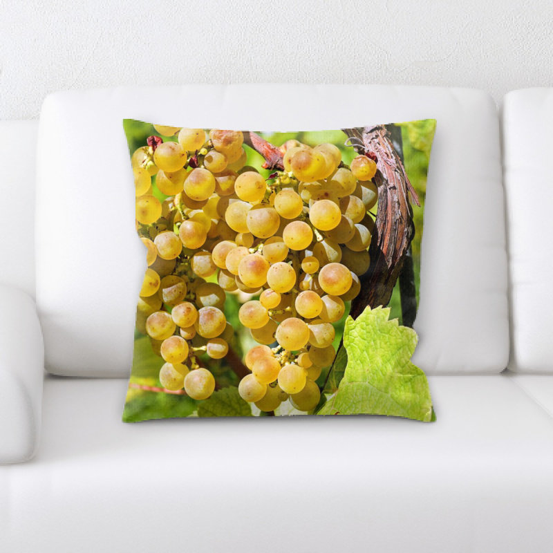 Coussin décoratif raisins