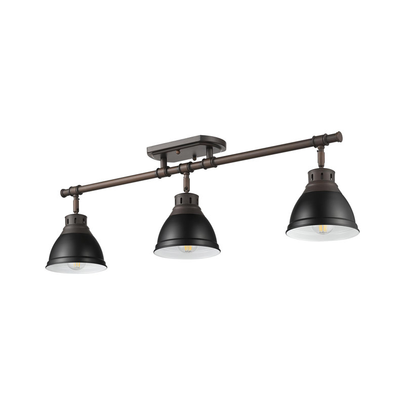 Bryannah 3-Light Semi-Flush - Track Light, Rubbed Bronze, Matte Black