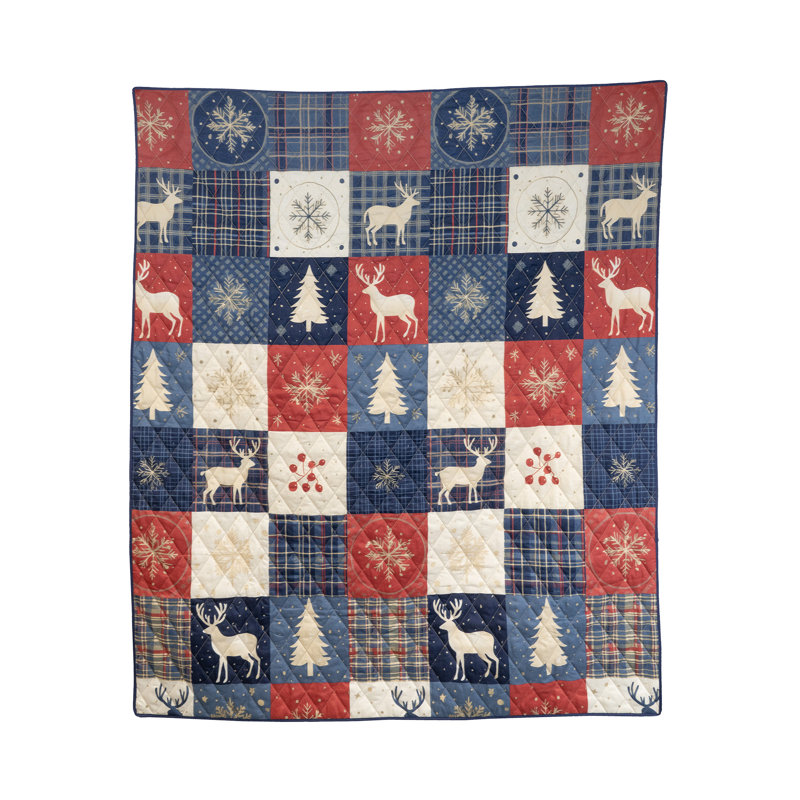 Your Lifestyle by Donna Sharp Noel Patch Quilted Holiday Throw